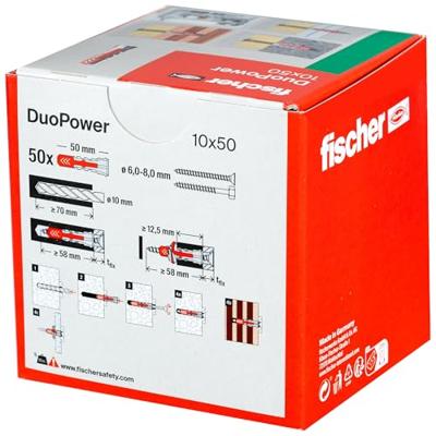 Fischer 535456 DUOPOWER 10x50 LD 2-componenten plug 50 mm 10 mm 50 stuk(s) - thumbnail