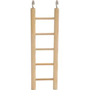 Beeztees Ladder - Vogelspeelgoed - 4 Treden - Hout - 20 cm Beeztees Ladder - Vogelspeelgoed - 4 Treden - Hout - 20 cm
