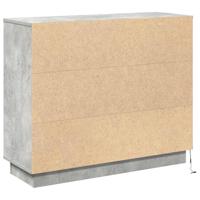 LED Sideboard Beton Grijs 90 x 32 x 75 cm Bewerkt hout - thumbnail