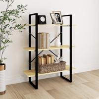 Boekenkast met 3 schappen 80x30x105 cm massief grenenhout - thumbnail