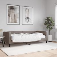 Slaapbank met matras 90x200 cm stof taupe - thumbnail