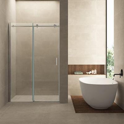 Wiesbaden Slide Nis Schuifdeur 120x200cm - NANO Helder Glas/Chroom