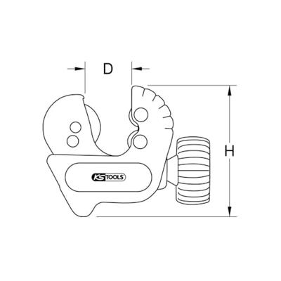 KS Tools 101.2000 Mini-pijpsnijder, 3-22 mm