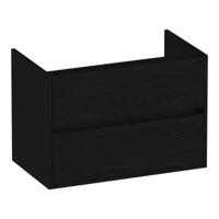 Brauer Adore - Onderkast - 80 cm - met 2 Softclose Lades Greeploos en 1 Sifon Uitsparing - Timber Black - thumbnail