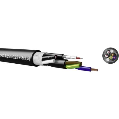 Kabeltronik 720050000-1 Combinatiekabel 4 x 0.22 mm² + 3 G 1.5 mm² Zwart per meter