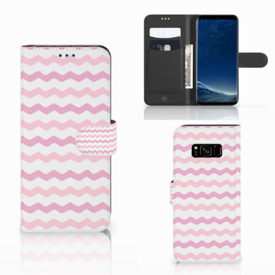 Samsung Galaxy S8 | Telefoon Hoesje | Waves Roze | Portemonnee hoesje