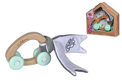 Eichhorn baby houten auto met pluche