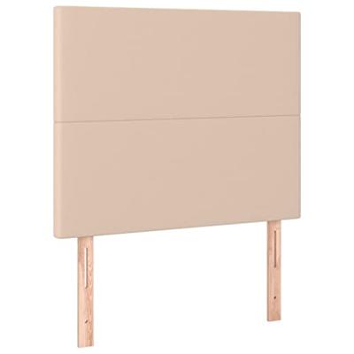Boxspring met matras kunstleer cappuccinokleurig 80x200 cm