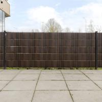 VidaXL Balkonschermen 5 st 255x19 cm poly rattan bruin en zwart - thumbnail