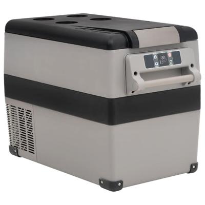 VidaXL Koelbox met handvat 35 l pp & pe zwart en wit VidaXL Koelbox met handvat 35 l pp & pe zwart en wit