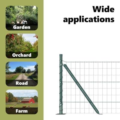 VidaXL Hek met paal groen 0,6 x 25 m staal en pvc