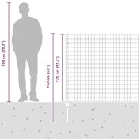 VidaXL Hek met paal zilver 1,2 x 10 m staal - thumbnail