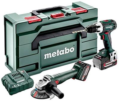 Metabo Comboset 2.4.1 | BS18LT Klopboormachine + W18 L 9-125 Haakse Slijper | 18V | 2 x 4,0Ah Li-Ion + lader - 685206510 Metabo Comboset 2.4.1 | BS18LT Klopboormachine + W18 L 9-125 Haakse Slijper | 18V | 2 x 4,0Ah Li-Ion + lader - 685206510