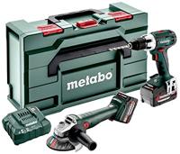 Metabo Comboset 2.4.1 | BS18LT Klopboormachine + W18 L 9-125 Haakse Slijper | 18V | 2 x 4,0Ah Li-Ion + lader - 685206510 - thumbnail
