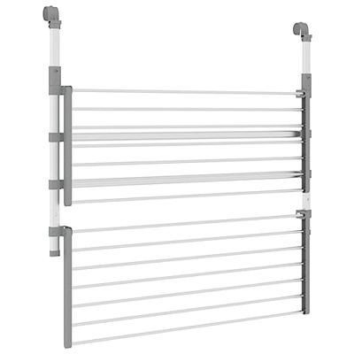 VidaXL Droogrek voor balkon 89x25x(60-95) cm aluminium