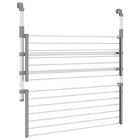 VidaXL Droogrek voor balkon 89x25x(60-95) cm aluminium - thumbnail