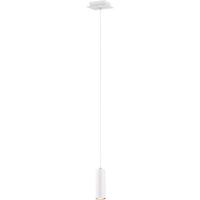 LED Hanglamp GU10 - 1-lichts - Rond Mat Wit Aluminium - thumbnail