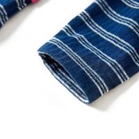 Kindershirt met lange mouwen gestreept 92 marineblauw - thumbnail