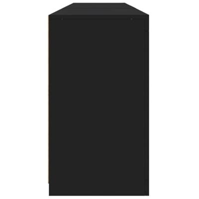 Dressoir met LED-verlichting 162x37x67 cm zwart