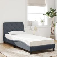 Bed met matras fluweel donkergrijs 80x200 cm - thumbnail