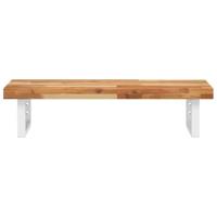 Badkamer wandschap staal en massief acaciahout - thumbnail