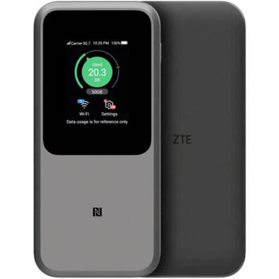 ZTE MU5120 - de krachtigste draagbare 5G WiFi-hotspot, enorme 10000mAh-batterij, 18W achteruit opladen, NFC, 2,4-inch touchscreen, verbindt 32 apparaten - Sim Slot UNLOCKED