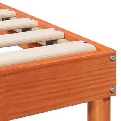 Bedframe met Draaghandvatten Bruin Massief grenenhout