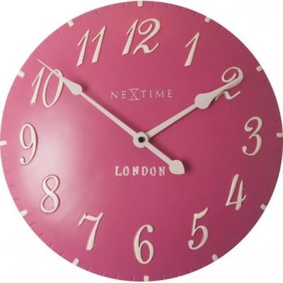 NeXtime klok 3084rz london arabic, ø34.5 cm, wall, pink/ white