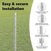 VidaXL Hek met paal zilver 0,8 x 25 m staal - thumbnail