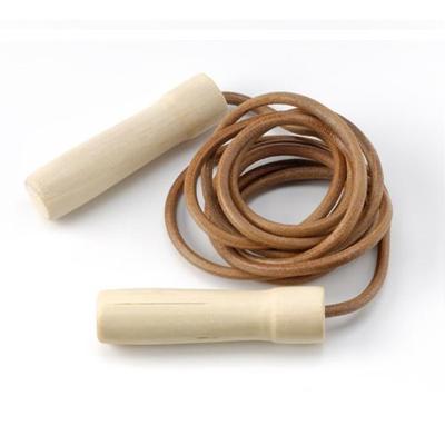 RS Sports Springtouw Leer l houten handvatten l 280 cm l bruin RS Sports Springtouw Leer l houten handvatten l 280 cm l bruin