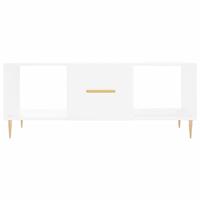 Salontafel 102x50x40 cm bewerkt hout wit - thumbnail