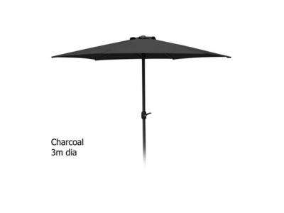 Parasol 3 Meter Doorsnee Donker Grijs
