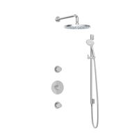 Hotbath Buddy - Inbouw Regendoucheset - 2 Stopkranen - Thermostatisch - Wandarm 35 cm - Hoofddouche 300 mm - Ronde Handdouche 3 Standen - Glijstang 900 mm - Waterbesparend - V01 - thumbnail