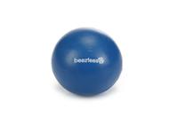 Rubber bal massief hondenspeeltje blauw 7.5 cm - thumbnail