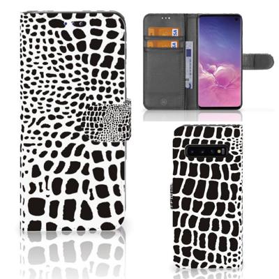 Samsung Galaxy S10 | Telefoonhoesje | Met pasjeshouder | Slangenprint