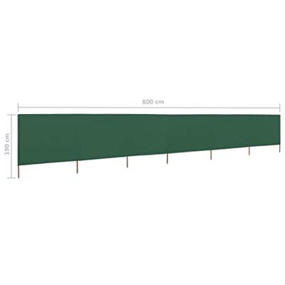 VidaXL Windscherm 6-panelen 800x160 cm stof groen