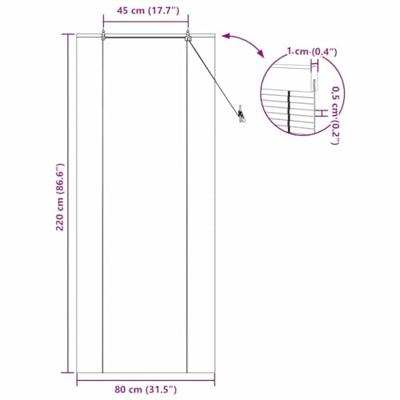 VidaXL Rolgordijn met gordijnen bruin 80 x 220 cm bamboe