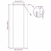 Rolgordijn met gordijnen Geel 80 x 220 cm Bamboe - thumbnail