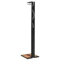 VidaXL Buitendouche 50x55x224 cm poly rattan en acaciahout zwart - thumbnail