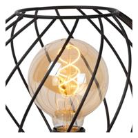 Lucide DANZA - Tafellamp - Ø 25 cm - 1xE27 - Zwart - thumbnail