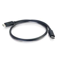 C2G 0,5m USB-C naar USB-C Thunderbolt 3 100 Watt vermogen Delivery en Data Transfer Lead Geschikt voor gebruik met Galaxy S10, MacBook Pro, iPad Pro, Dell Latitude - thumbnail