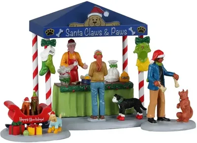 Lemax santa claws & paws, set of 3 kerstdorp tafereel Caddington Village 2023