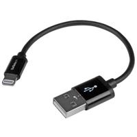 StarTech.com 15 cm korte zwarte Apple 8-polige Lightning-connector-naar-USB-kabel voor iPhone / iPod / iPad - thumbnail