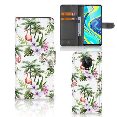 Xiaomi Redmi Note 9 Pro | Note 9S | Telefoonhoesje | Met pasjeshouder | Flamingo Palms
