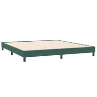 Bed boxspring zonder matras 200x220 cm fluweel donkergroen - thumbnail