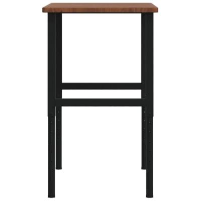 VidaXL Werkbank rechthoek 100x60x(71,5-98) cm eikenhout donkerbruin VidaXL Werkbank rechthoek 100x60x(71,5-98) cm eikenhout donkerbruin