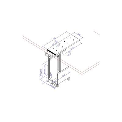 LINDY PC-houder voor bevestiging onder het bureau, 40284