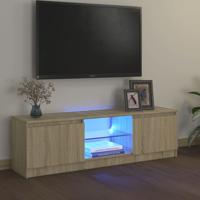 Tv-meubel met LED-verlichting 120x30x35,5 cm sonoma eikenkleur - thumbnail