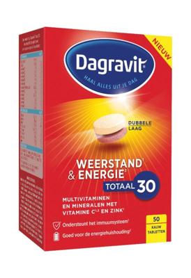 Dagravit Weerstand & Energie Totaal 30 Kauwtabletten Dagravit Weerstand & Energie Totaal 30 Kauwtabletten