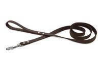 Hondenriem van leer 165cm x 20mm bruin - thumbnail